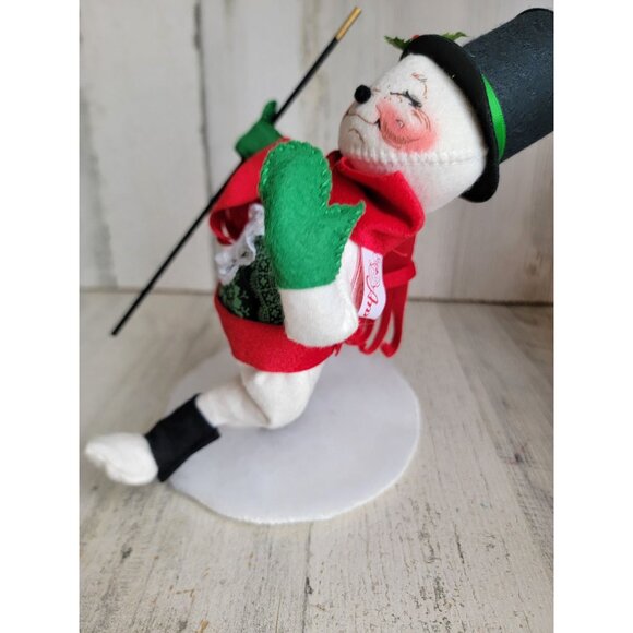 Annalee top hat snowman cane vintage plush home decor - Picture 5 of 7